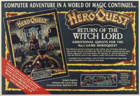 The Return of the Witch Lord: A Nostalgic Look Back at HeroQuest's Classic Expansion